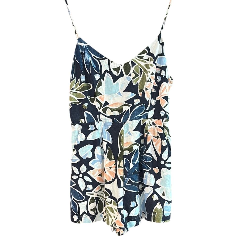Lush Linen Floral Print Romper